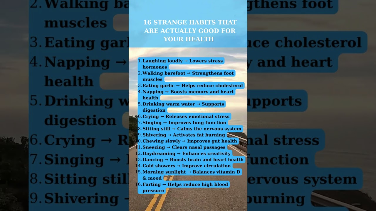 16 Strange Habits That Secretly Boost Your Health!