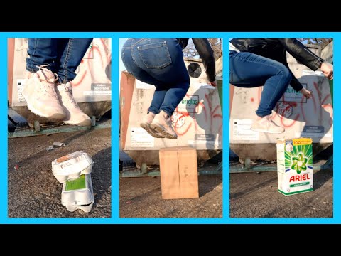 449 - jumping on Paperbox with my New Balance Shoes / new Balance shoes vs paper Box #Shorts