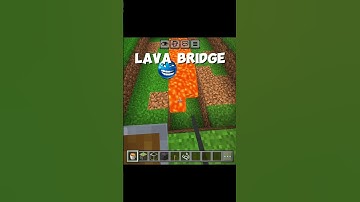 😱 OP LAVA BRIDGE Build in Minecraft!🔥#minecraft
