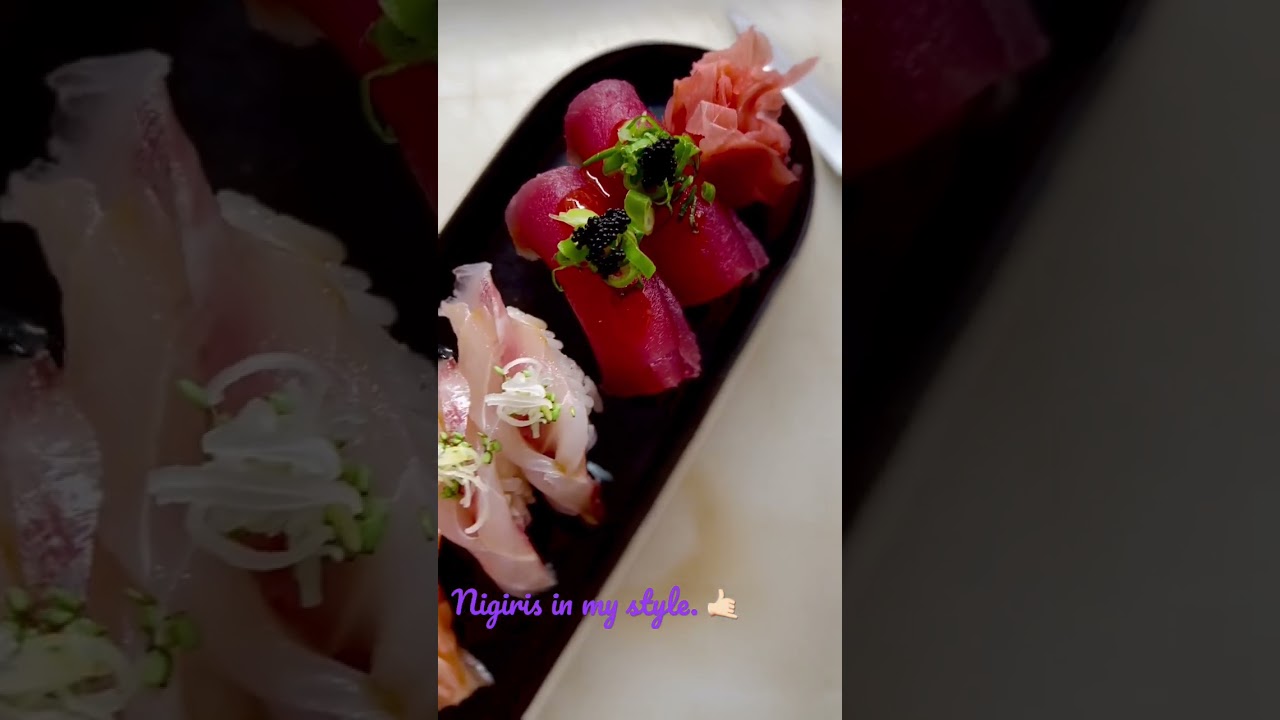Nigiris sushi never seen like this. Nigiri art . Learn nigiri sushi plating . 