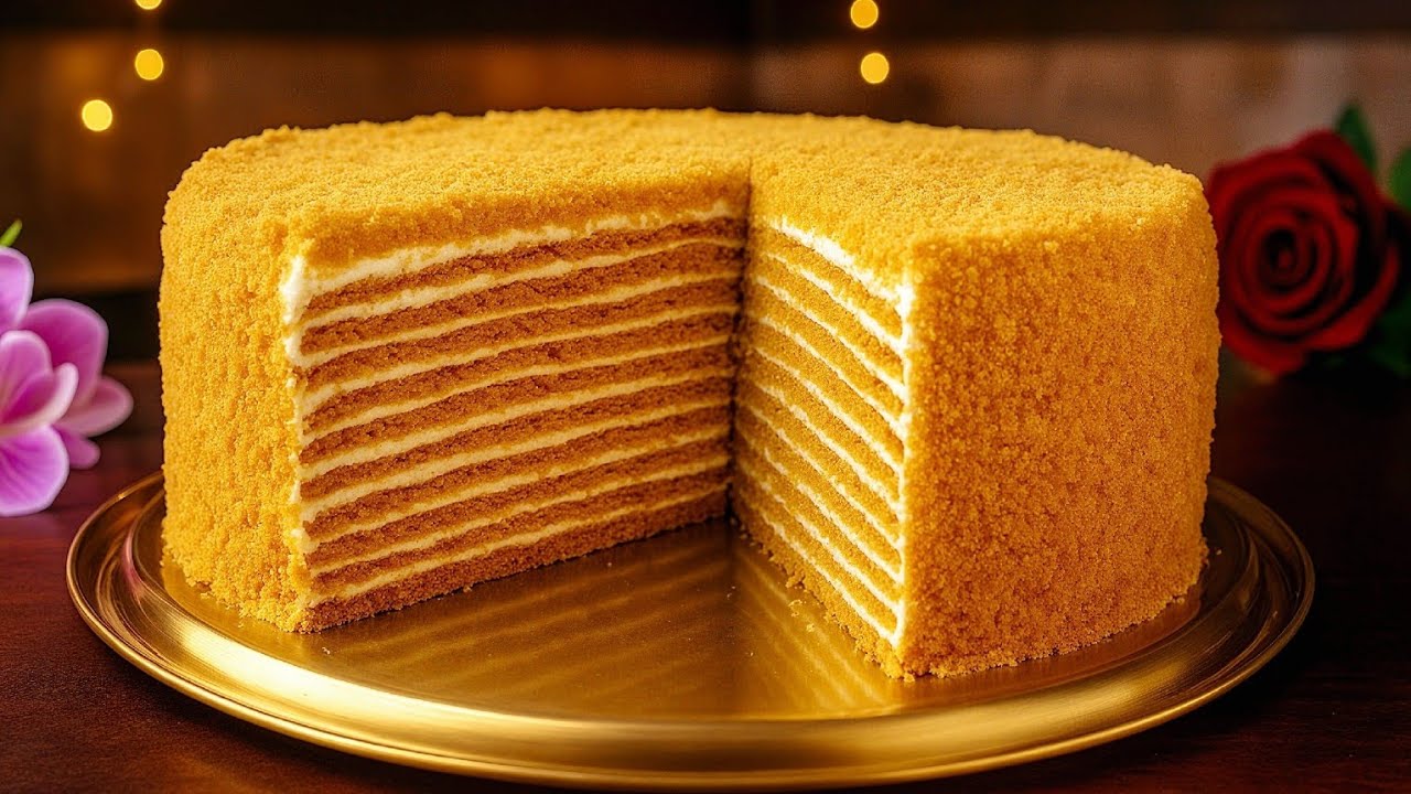🍯 Torte Medovik 🎂✨ Ein traditioneller Honigkuchen nach Familienrezept 💖 