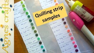 How to organise quilling | How to make samples of quilling strips