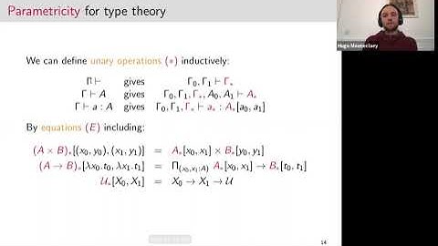 Hugo Moeneclaey, Parametricity and cubes