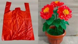 Tutorial Cara membuat Bunga Hias dari Plastik Kresek | How to make Flower from Plastic Bag