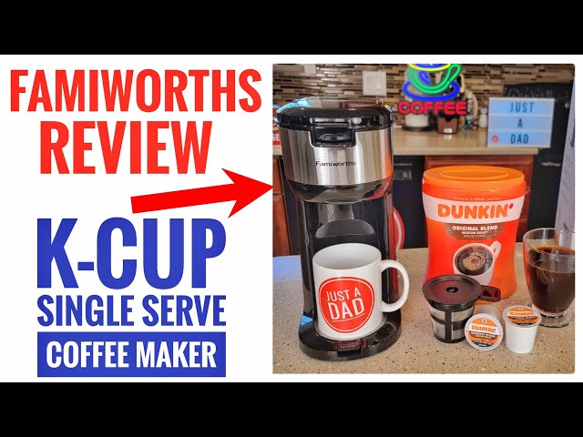 Famiworths Single Serve Coffee Maker For K Cup And Ground Coffee