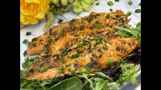 PARMESAN CHEESE CRUSTED FISH (KETO FISH RECIPE) KETO MADE EASY RECIPE