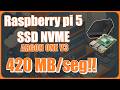 Raspberry Pi5 +NVME SSD - 420MB/seg - Case Argon One V3
