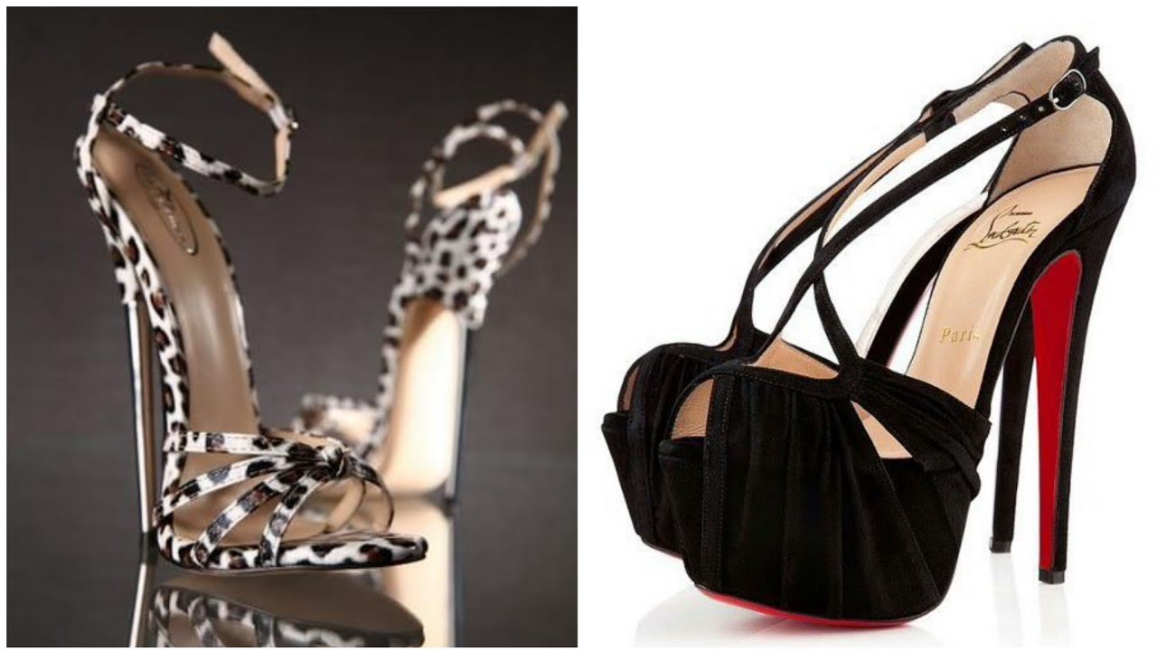 embellished woman stylish high heel strappy sandlas design - YouTube