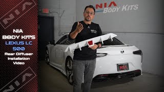 How to Install: NIA Lexus LC500 Rear Diffuser 2018-2025 | DIY Instructions from NIA Body Kits Lexus Rear Diffuser Install And New Stabilizer