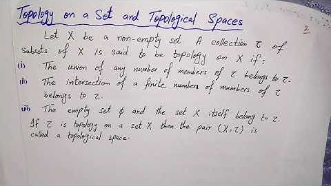 Topological Space / Definition / Basic Concept / lecture in Urdu