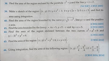 RD SHARMA EX 20.3 Q40 TO Q45 AREA  BOUNDED REGIONS SOLUTIONS OF CHAPTER 20 CLASS 12(PART 8)