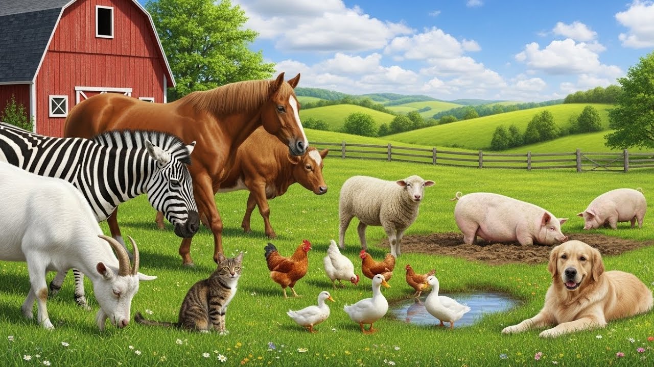 Farm Animal Food Monkey ,Duck ,Puppy ,Bee ,Buffalo ,Horse ,Duckling ,Pig ,Chicken ,Dog   Animal