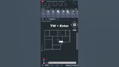 TW command in AutoCAD 2025| The Fastest way to Remove unwanted lines in AutoCAD #shorts #autocad2025