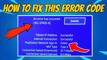 How to fix ps4 error code WS-37400-4 ( playstation network sign in failed fix)
