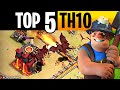 ⏫ Top 5 TH10 Attacks ☁️