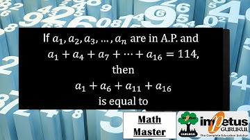 If a_1,a_2,a_3,…,a_n are in A.P. and a_1+a_4+a_7+⋯+a_16=114, then a_1+a_6+a_11+a_16 is equal to