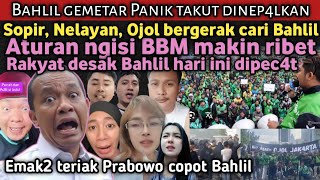 Bahlil Panik Ketakutan! rakyat dipersulit ngisi BBM ada syaratnya, Emak2 ngamuk teriak pec4t Bahlil