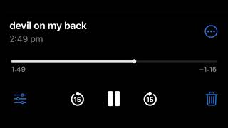 devil on my back - chrissy