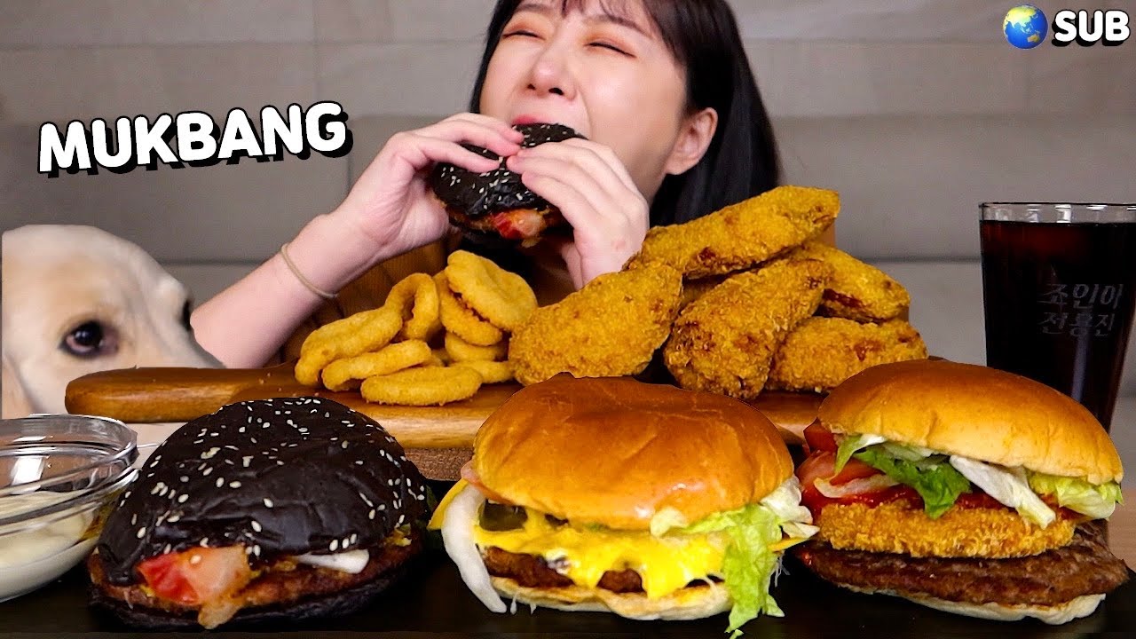 버거킹🍔 기네스콰트로치즈와퍼, 콰트로치즈X, 칠리크랩와퍼와 바삭킹 치킨과 어니언링까지! 햄버거 왕창 먹방❤ Burgerking Hamburger, Chicken MUKBANG