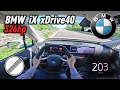 2023 BMW iX xDrive40 76.6 kWh (326 hp) | POV Autobahn Test Drive in Germany