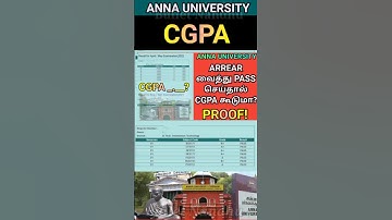 Anna University Arrear to Pass CGPA Increase? #shorts#cgpa #annauniversity#regulation2021 #gpa#r2021