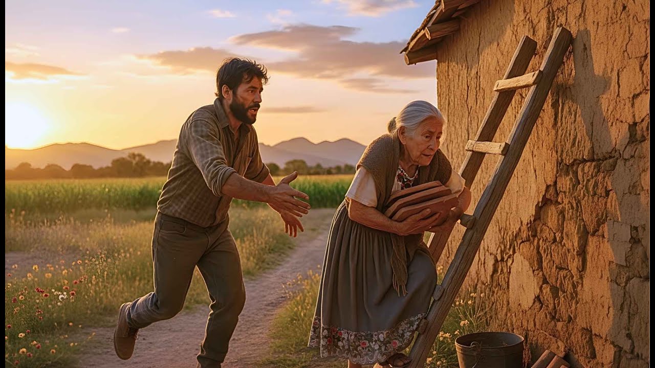 El Forastero Arregló el Tejado de la Anciana Sin Pedir Nada… y Ella le Ofreció Trabajo en su Rancho