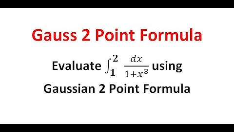 Gauss 2 Point Formula l Numerical Methods l SK Maths Tutorial