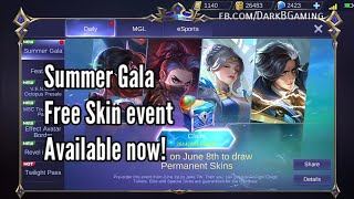 Summer Gala Free Skin event available now | Mobile Legends