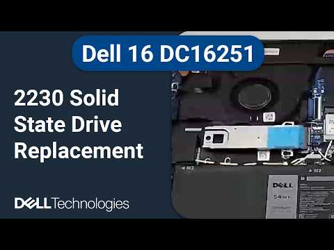 Dell 16 DC16251 | How to replace the 2230 solid state drive (SSD)