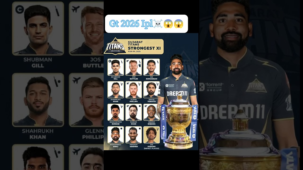Gt Strongest playing 11 Ipl 2026☠️👀