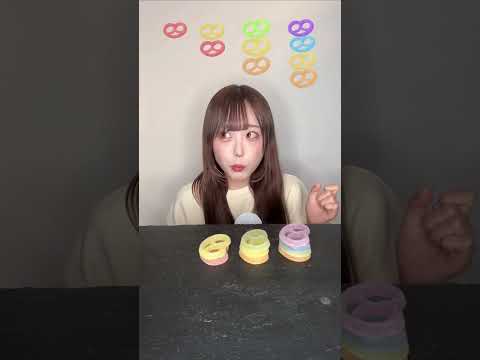 グミッツェルチャレンジASMR🥨 #ASMR#mukbang#グミッツェル#gummy#gummycandy