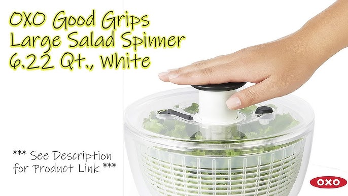 OXO Stainless Steel Salad Spinner & Good Grips Large Salad Spinner - 6.22  Qt.