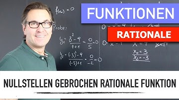 Nullstellen einer gebrochen rationalen Funktion | Quadratische Funktionen | Bruchterme | Funktionen