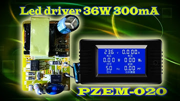 Чёткие светодиодные драйверы 300мА 18-36Вт и энергомер PZEM 020