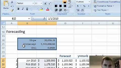 Excel Video 101 Forecasting Part 1