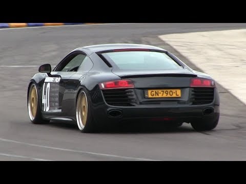 Audi R8 W/ Larini Exhaust On TRACK! | LOUD SOUND + GOLD WHEELS!