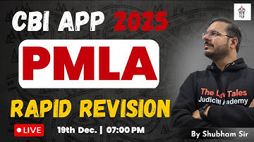 CBI APP 2025 | Prevention of Money Laundering Act, 2002 | RAPID REVISION | SHUBHAM UPADHYAY