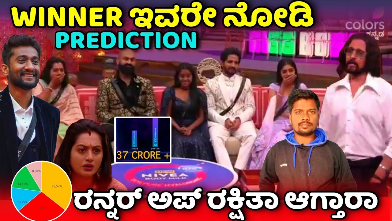 WINNER ಇವರೇ ನೋಡಿ ✅ PREDICTION|ರನ್ನರ್ ಅಪ್ ರಕ್ಷಿತಾ ಆಗ್ತಾರಾ ⁉️|Bigg Boss Kannada 12|Gilli Nata Kiccha 