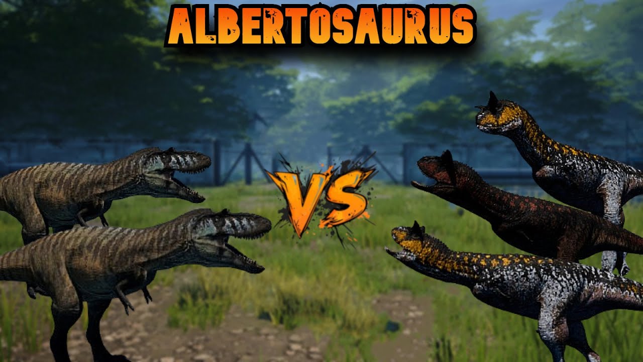 LA BATALLA MAS GRANDE DE ALBERTOSAURUS VS CARNOTAURUS // ¿QUIEN ES MAS FUERTE? - THE ISLE