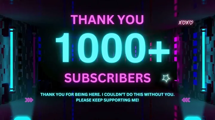1,000+ subscribers! I want to save this moment & thank each one of you. Your support means the world