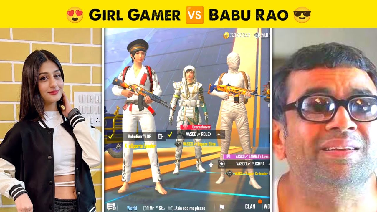 PUBG Lite Girl Gamer Vs Babu Rao | PUBG Mobile Lite Funny Girl Gamer Gameplay | BGMI Lite – LION x