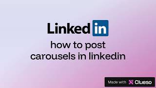 how to post carousels in linkedin