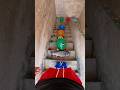 Challenge the staircase obstacle course and pop the colorful balloons!#shorts