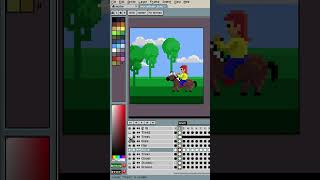 #pixelart #aseprite #shortsvideo simple horse walk animation