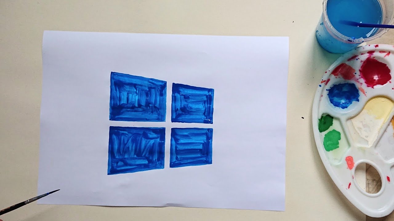 cómo dibujar el logotipo de Windows/how to draw windows logo - YouTube