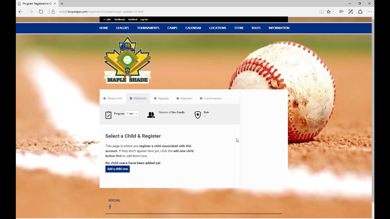 Maple Shade Baseball Sign Up Tutorial YouTube