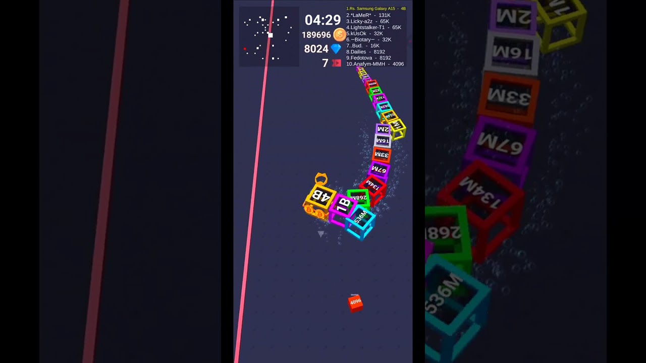 😱🔥 Top Score |  4 B. BILLION, part - 01.4 in Cube Arena 2048, Rasel Khan Etcetera gaming c 😱🔥