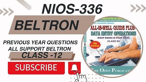 Beltron Live Class/Introduction to Internet/NIOS Book 336/Beltron previous year question