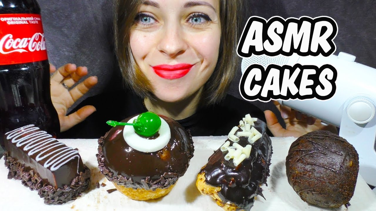 ASMR CHOCOLATE CAKE PARTY (Chewing and Soft Eating Sounds) NO TALKING ...