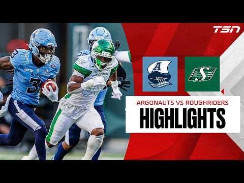 CFL WEEK FOUR: Toronto Argonauts vs. Saskatchewan Roughriders | Full Highlights